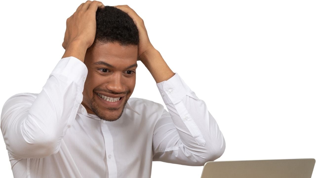 man frustrated
